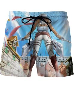 Attack on Titan Sexy Mikasa Ackerman Back Battle Boardshort