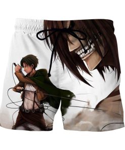 Attack on Titan Levi Ackerman Eren Titan White Boardshorts