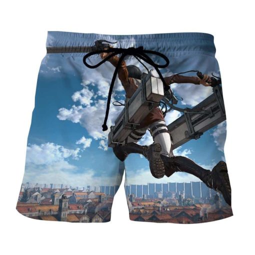 Attack On Titan Captain Levi High Jumping Cool Design Short