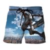 Attack on Titan Eren Aerial Dive Training Scabbard Boardshort