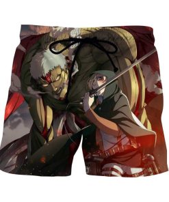 Attack On Titan Armored Reiner And Annie Perfect Print Short
