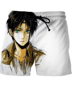 Attack on Titan Anime Eren Yeager Cartoon Drawing Boardshorts