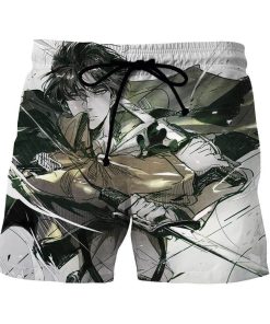 Attack On Titan Captain Levi Handsome Portrait Sketch Short