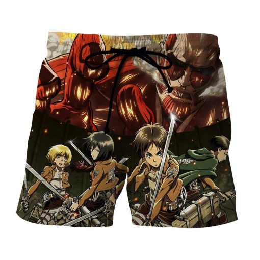 Attack On Titan Young Main Characters Against Titan Short