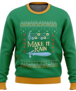 Zelda Make it Rain Ugly Christmas Sweater