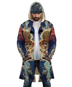 Trippy Eren Yeager Attack on Titan Hooded Cloak Coat