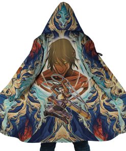 Trippy Eren Yeager Attack on Titan Hooded Cloak Coat