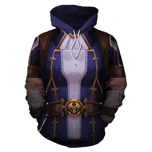 9Heritages 3D League Of Legends Caitlyn Cosplay Custom 3D Unisex Hoodie